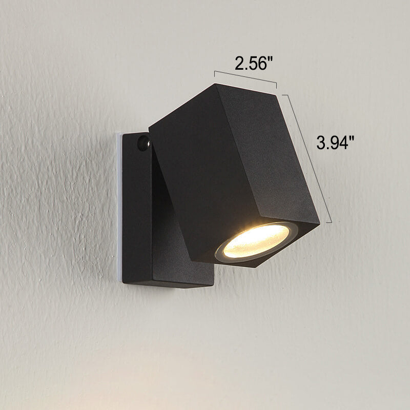 Modern Outdoor Waterproof Square Spotlight Adjustable Angle LED Garden Wall Sconce Lamp | Kalsten
