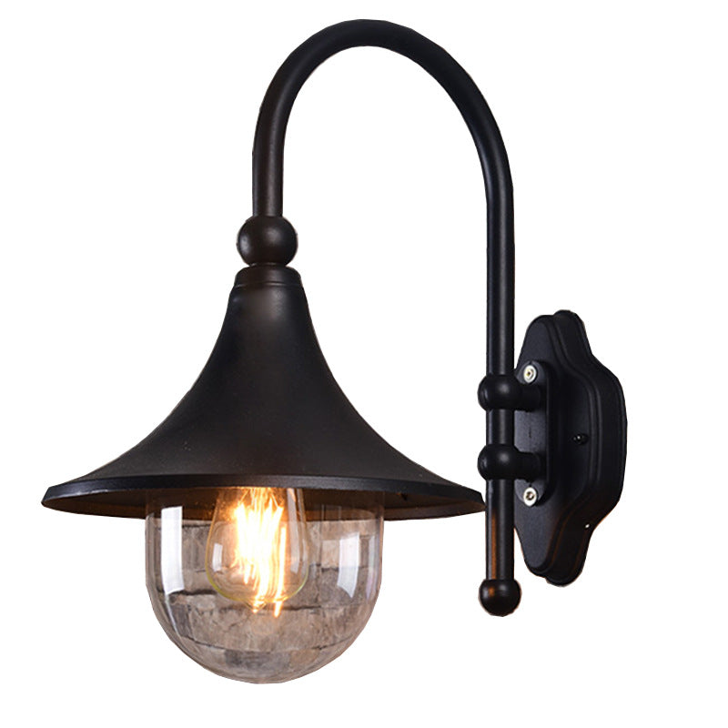 Retro Minimalist Trumpet Waterproof 1-Light Wall Sconce Lamp | Kalsten