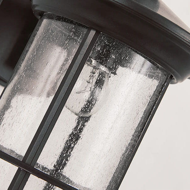Industrial Vintage Bubble Glass Column 1-Light Outdoor Waterproof Wall Sconce Lamp | Kalsten