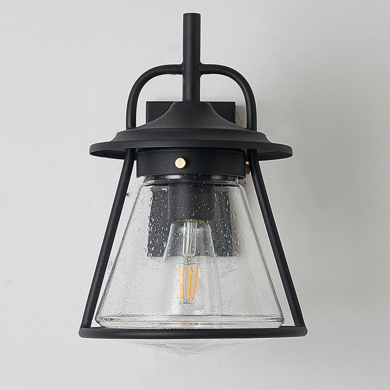 Waterproof Glass Cone Shade 1-Light Outdoor Wall Sconce Lamp | Kalsten