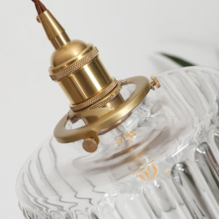 Vintage Stunning Cylinder Glass Pendant Light | Kalsten