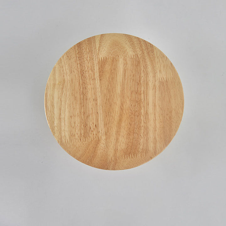 Modern Minimalist Round Irregular Oval Wood LED Wall Light Lamp for Living Room | Kalsten