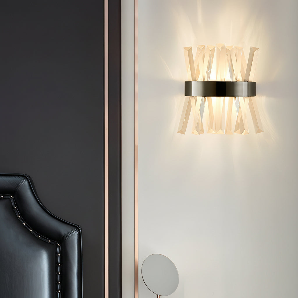 Crystal Wall Sconce Up Down Stainless Steel E14 30cm / 12in Modern Art Decor Light | Kalsten