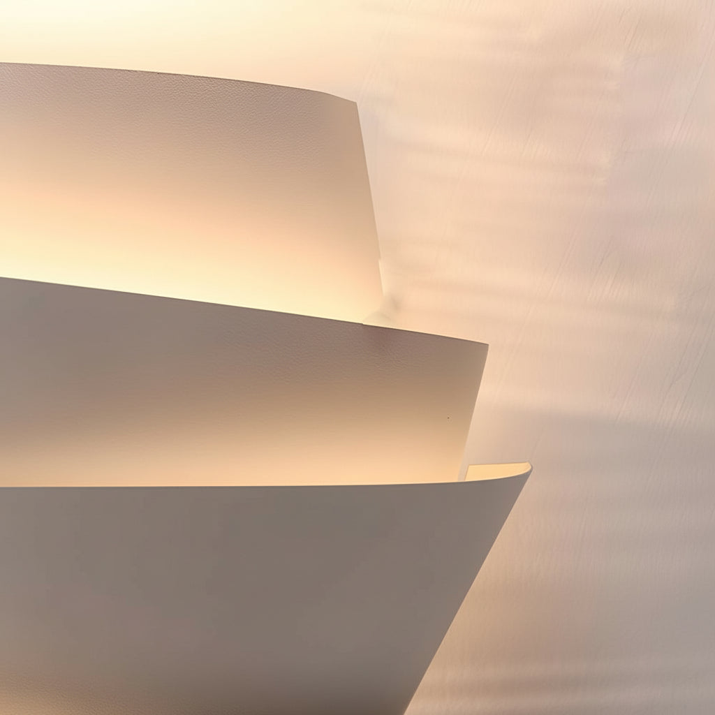 Modern White Layered Wall Sconce – Half-Cylinder Iron 2-Light (G9 & 10x30cm) | Kalsten