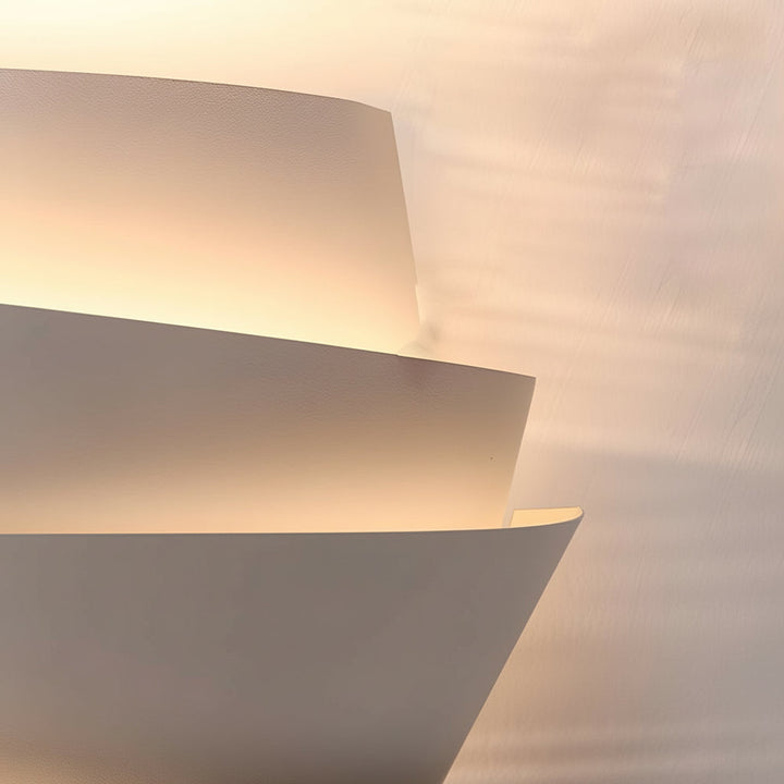 Modern White Layered Wall Sconce – Half-Cylinder Iron 2-Light (G9 & 10x30cm) | Kalsten