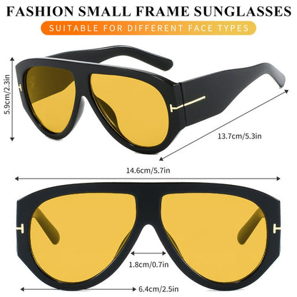 Oversized UV400 Aviator Sunglasses Bowlift