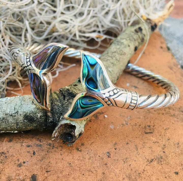 Kalsten | Abalone Shell Mermaid Tail SS Bangle Bracelet