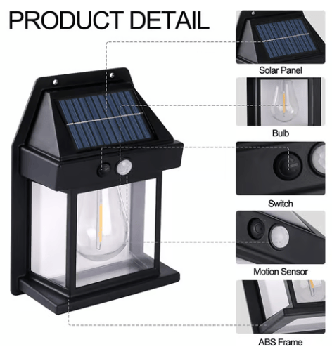 Solar wall light with motion detector | Kalsten