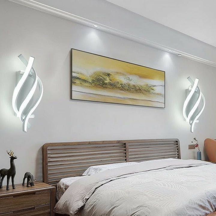 Spiral Wall Sconce Helix DNA Metal Acrylic 22W 33cm / 13in 3-Color Dimmable | Kalsten