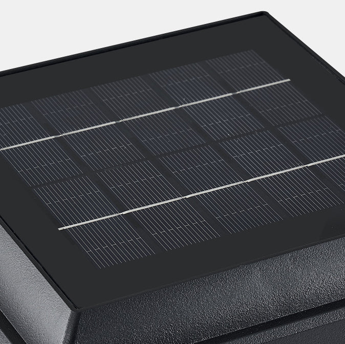 Modern Minimalist Square Cylinder Solar Waterproof ABS PC LED Outdoor Light For Garden | Kalsten