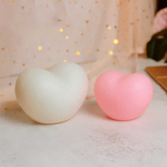 LuvSphere Silicone LED Night Light | Heart-Shaped Design | Table Lamp | Warm Mood Light | Decorative | Kalsten