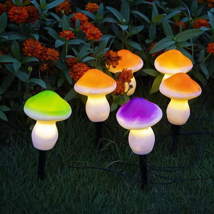 Solar Outdoor Resin Mushroom LED Garden Ground Insert Decorative Landscape Light | Kalsten