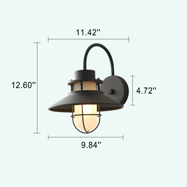 Outdoor Waterproof Iron Body 1-Light Outdoor Wall Sconce Lamp | Kalsten