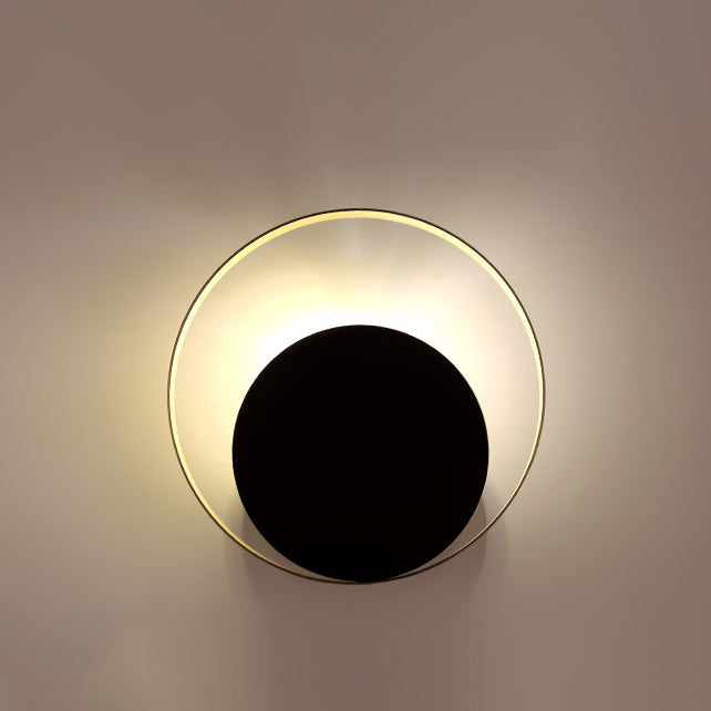 Modern Minimalist Iron Circle Ring 1-Light Wall Sconces Lamp For Bedroom | Kalsten
