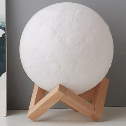Creative Mini Rechargeable 3D Printed Moon 1-Light LED Table Lamp | Kalsten
