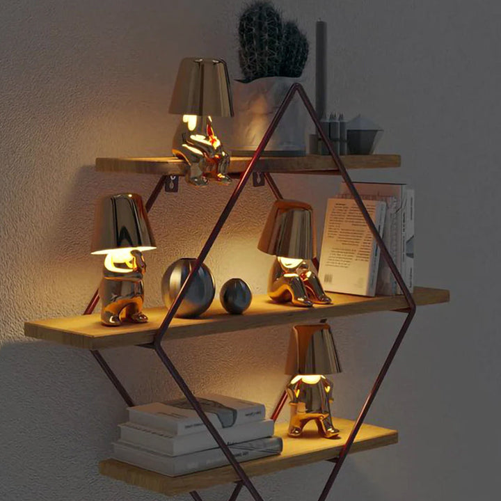 Thinker Little Golden Man Table Lamp | Kalsten