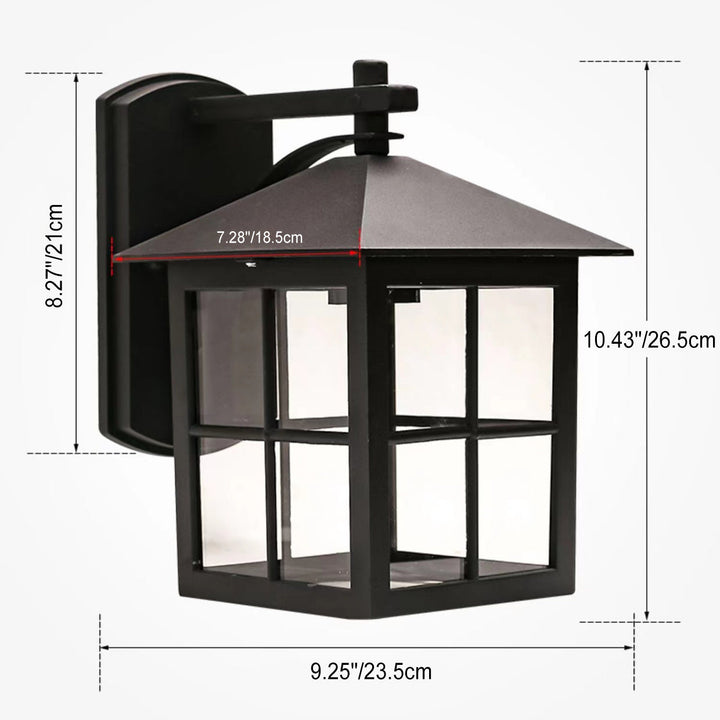 Modern Simplicity Waterproof Aluminum Square Glass Shade 1-Light Wall Sconce Lamp For Outdoor Patio | Kalsten