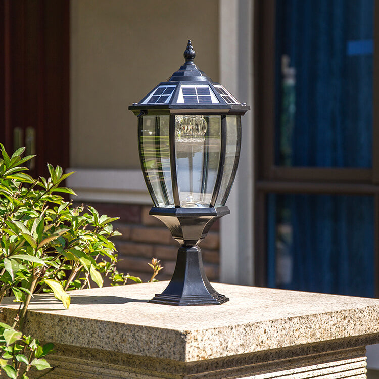 Outdoor Solar Waterproof Aluminum Glass 1-Light Lawn Landscape Light | Kalsten