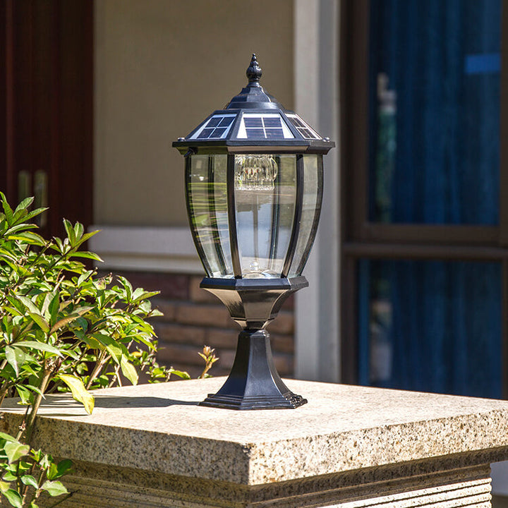 Outdoor Solar Waterproof Aluminum Glass 1-Light Lawn Landscape Light | Kalsten