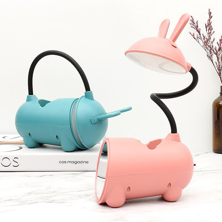 Kalsten | LumoBun Table Lamp – Cute LED Desk Lamp with Pen Holder and USB Connection