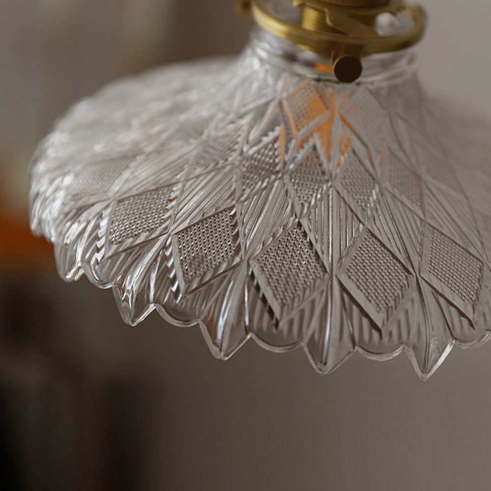 Mid-Century Vintage Glass Disc Pendant Light | Kalsten