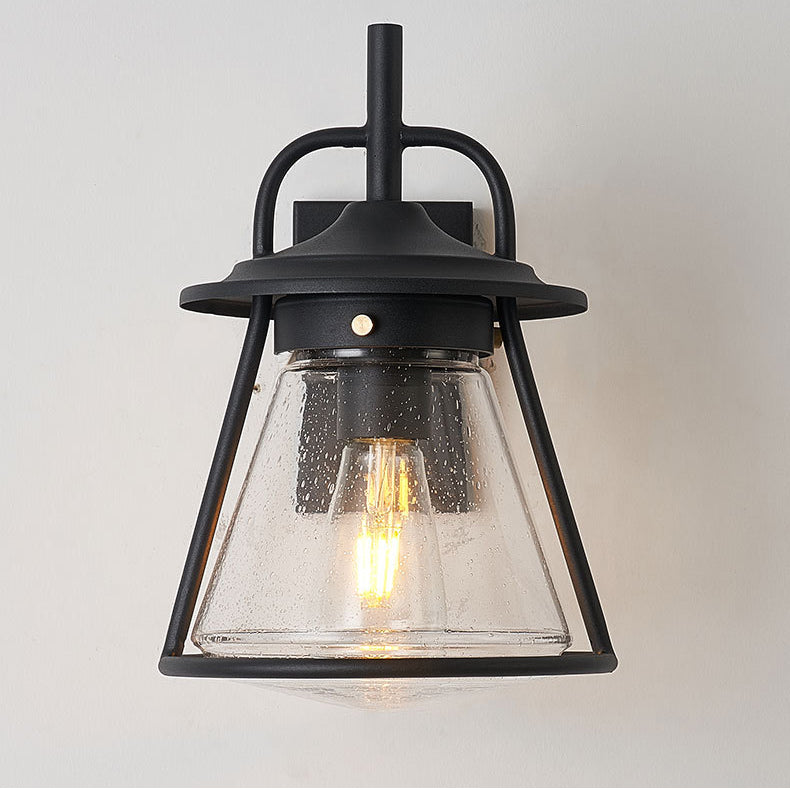 Waterproof Glass Cone Shade 1-Light Outdoor Wall Sconce Lamp | Kalsten