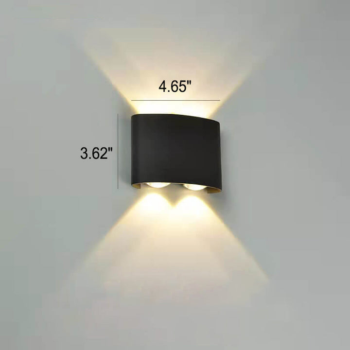 Modern Outdoor Arc Up and Down Spotlight LED Outdoor Waterproof Wall Sconce Lamp | Kalsten