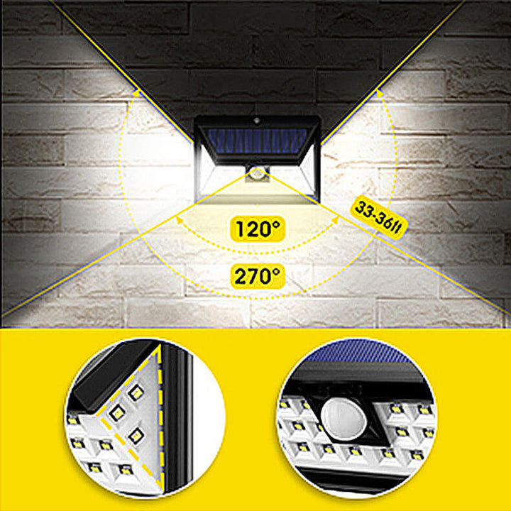 Outdoor Solar Trapezoid Body Sensor Waterproof LED Patio Wall Sconce Lamp | Kalsten
