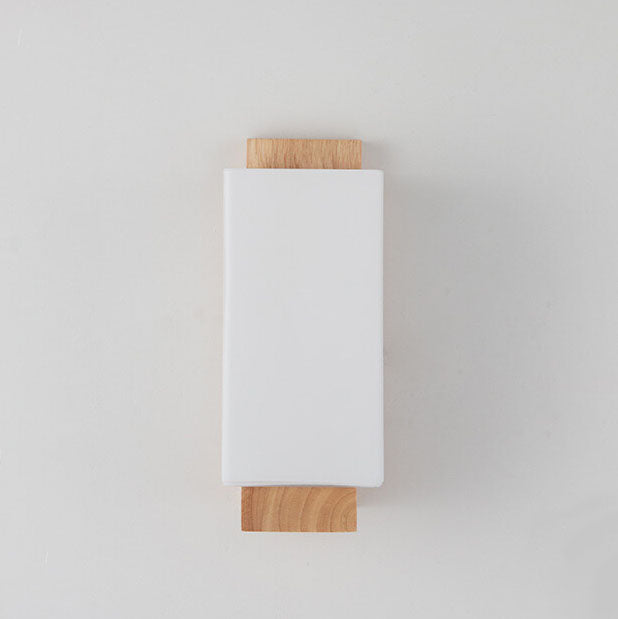 BowLift | Modern minimalist solid wood square glass column 1-light wall sconces lamp