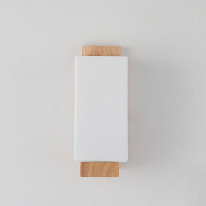BowLift | Modern minimalist solid wood square glass column 1-light wall sconces lamp