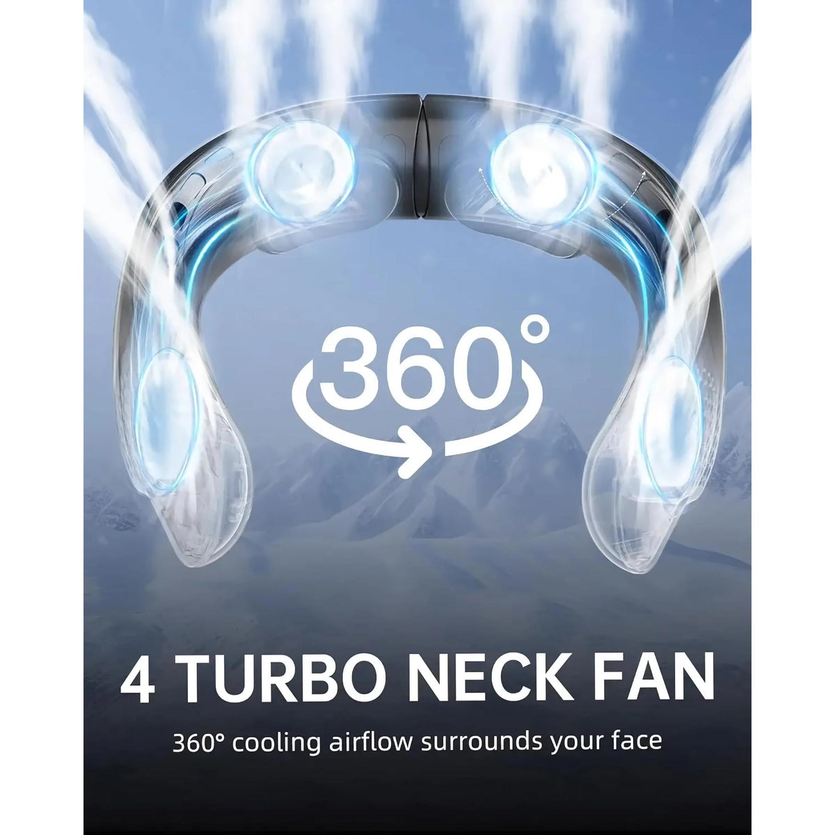 Portable neck fan with rechargeable cooling for outdoor sports | Brehn