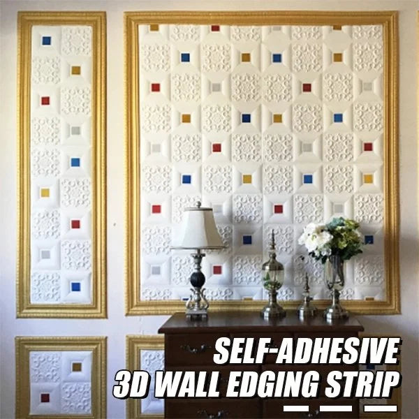 3D-wall trim - self-adhesive, environmentally protective 3D-wall trim with environmental protection