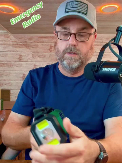 Karnz | StormMate X10 Emergency Radio with 10,000 mAh Powerbank | Solar, Crank & USB-C | LED Light, SOS Alarm & Compass | AM/FM/NOAA