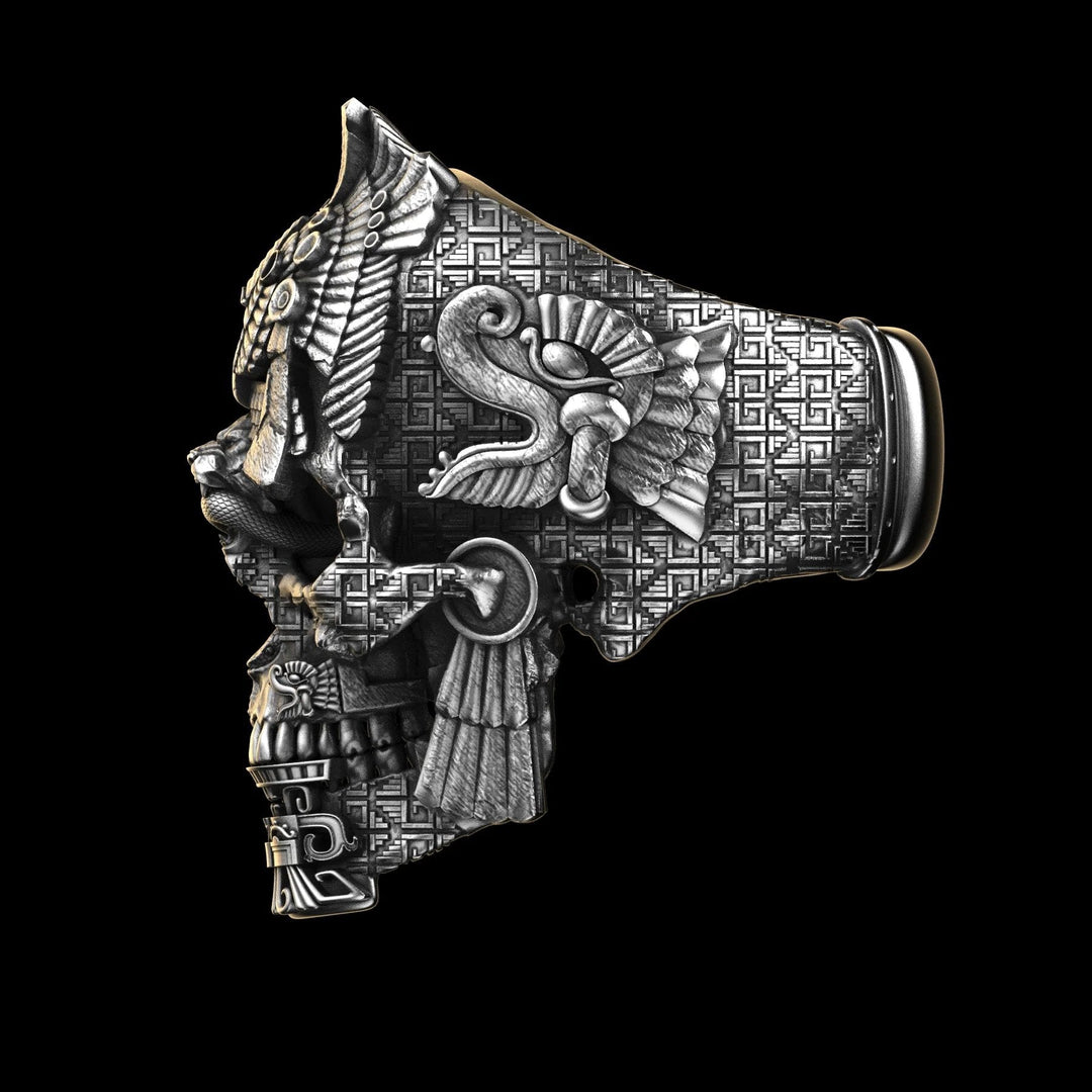 Kalsten | Men’s Sterling Silver Skull Ring | GrimSkull Handcrafted Statement Jewelry | 100% Silver