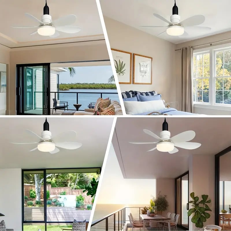 Skanto | 2-in-1 PORTABLE CEILING FAN & LIGHT with Remote Control