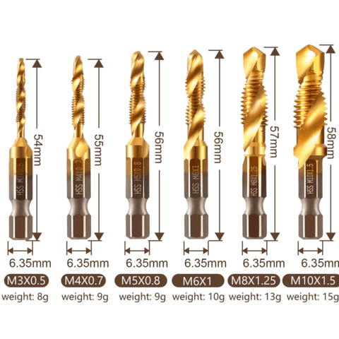 6-piece metric tap set | Kalsten