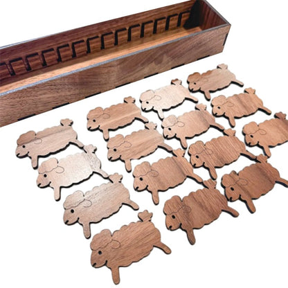 BowLift | Embroidery Thread Organizer | Wooden Bunny Bobbin Set | 16-Piece | Storage Corral Included