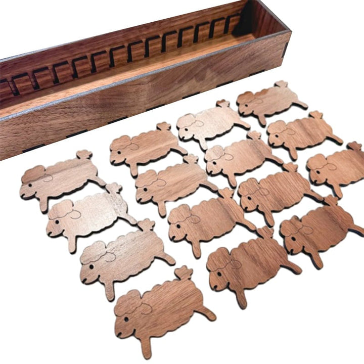 Kalsten | Embroidery Thread Organizer | Wooden Bunny Bobbin Set | 16-Piece | Storage Corral Included