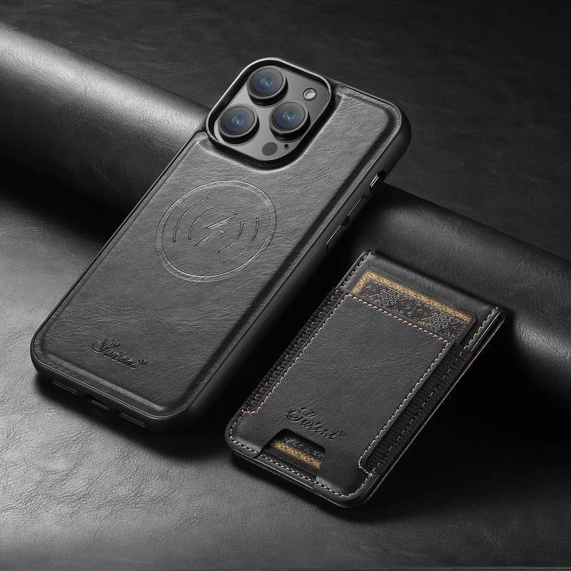 Skanto | LuxCase Leather Phone Case with Card Slot and Stand – Fits iPhone
