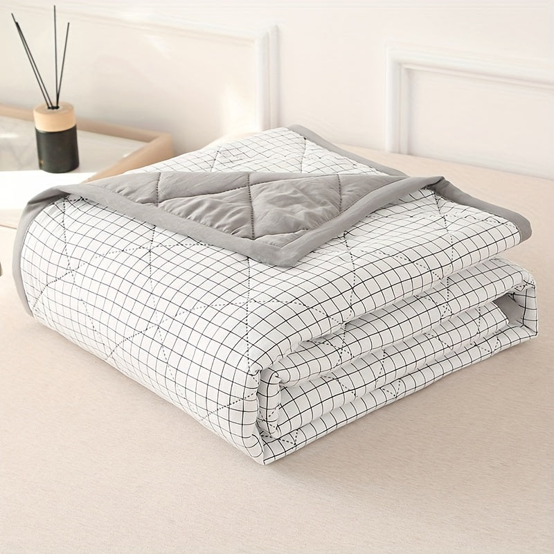 Elegant Preppy Plaid Summer Blanket for Cool Nights Kalsten