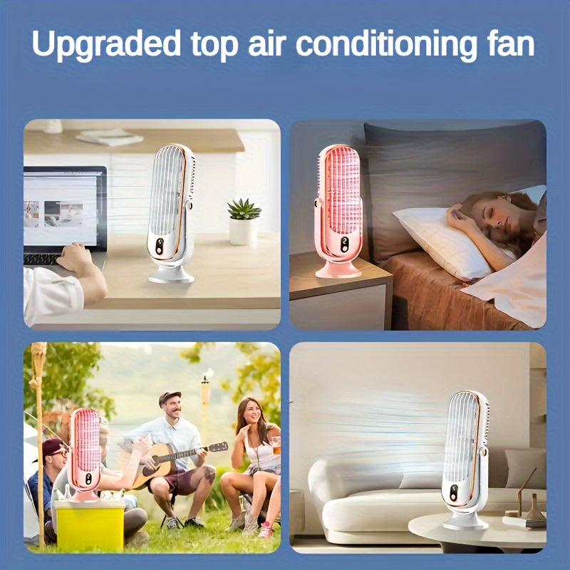 Portable Air Conditioner Fan - Large Battery, Dual Motor, 5-Speed Air Cooler with 720° Surround Air Blower - Ideal for Office, Camping, Outdoor RV, USB Fan - Great Gift for Thanksgiving, Halloween, Christmas | Kalsten