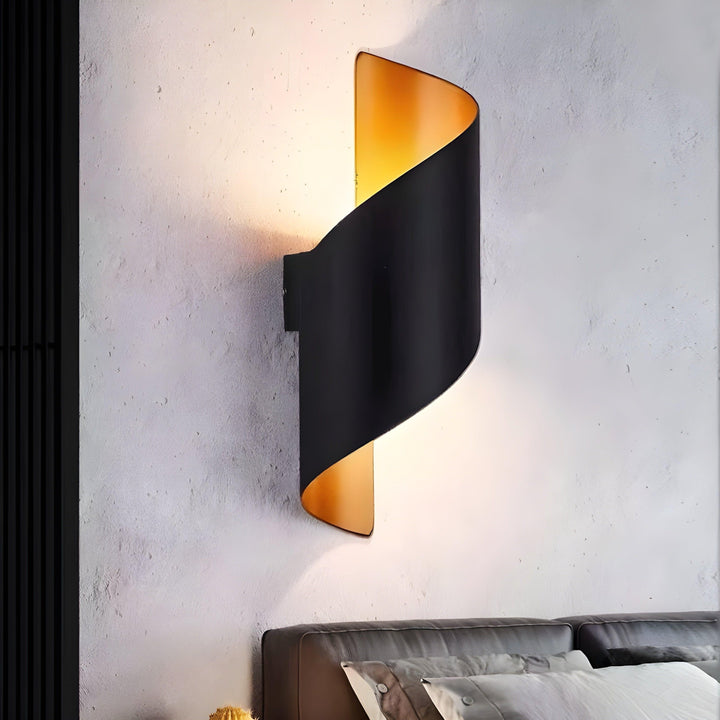 SpiralGlow Light - Nordic waterproof metal spiral LED wall lamp | Kalsten