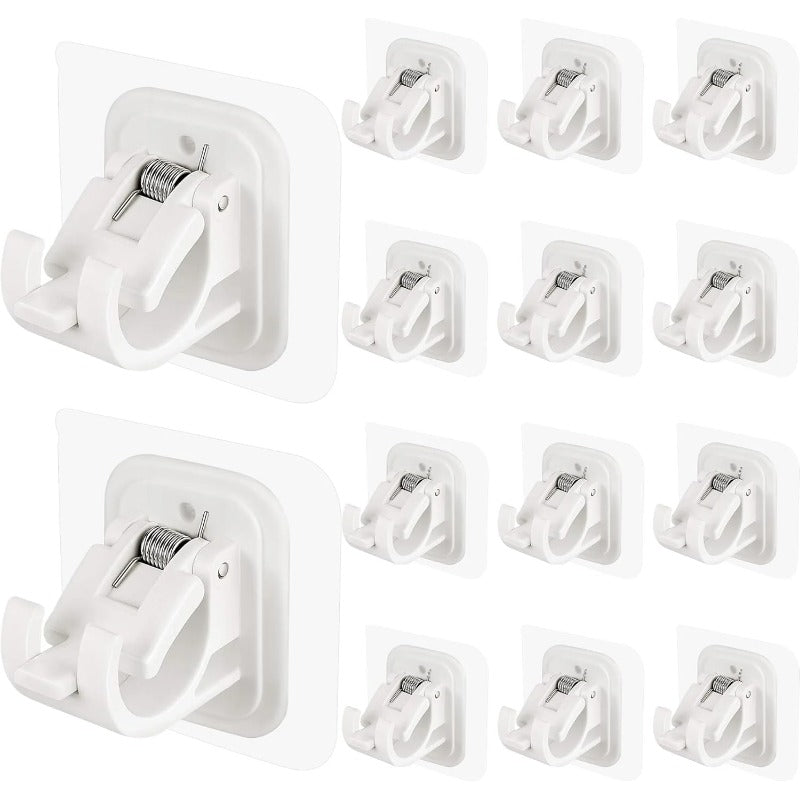 Skanto | Nail-Free Adjustable Curtain Rod Brackets Holder – Drill-Free & Wall-Safe
