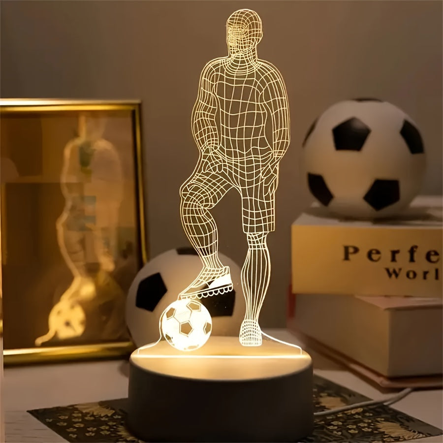 SportGlow - LED Table Lamp with 3D Football Design Kalsten