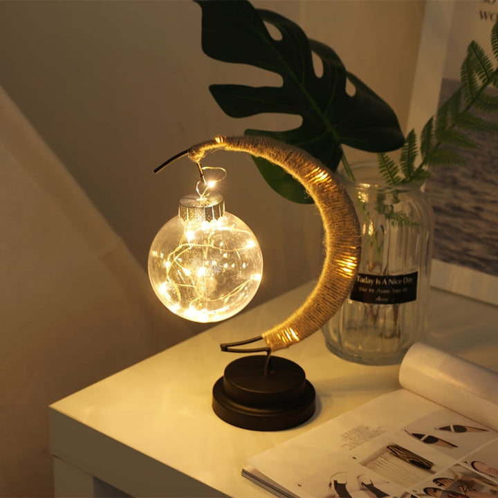 MoonGlow Lamp - Stylish Wrought Iron LED Table Lamp Kalsten