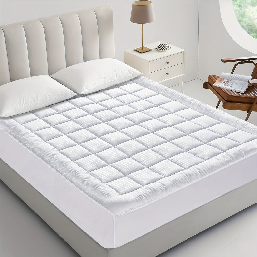 Ultimate Cooling Mattress Pad – Premium Quilted Pillow Top, Luxuriously Fluffy and Ultra-Breathable with Secure 14-18 Deep Pocket Cover – Enhanced Sleep Comfort, 1pc | Kalsten