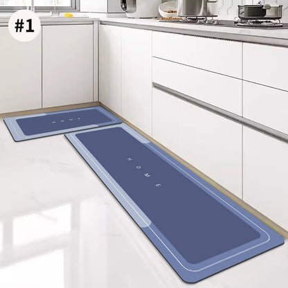Super absorbent, non-slip diatomaceous earth kitchen mat