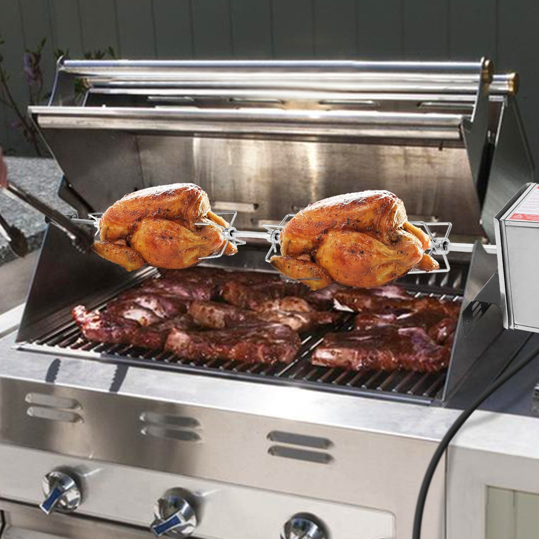 BBQ Grill Skewer Stainless Steel Motor 4x Meat Needle | Kalsten