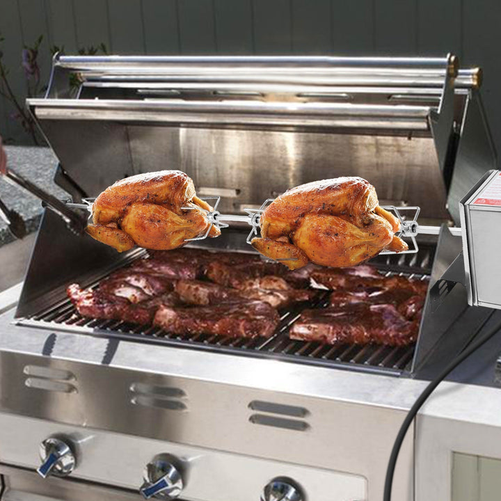 BBQ Grill Skewer Stainless Steel Motor 4x Meat Needle | Kalsten