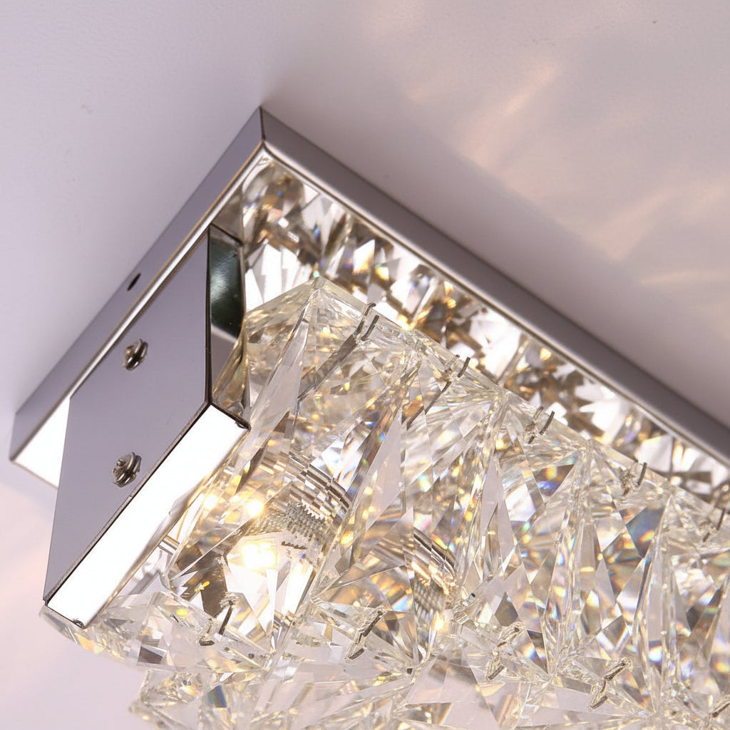 Modern Crystal Pillar LED Wall Sconce – Luxury 3-Color Dimmable Wall Light (Gold/Silver) | Kalsten